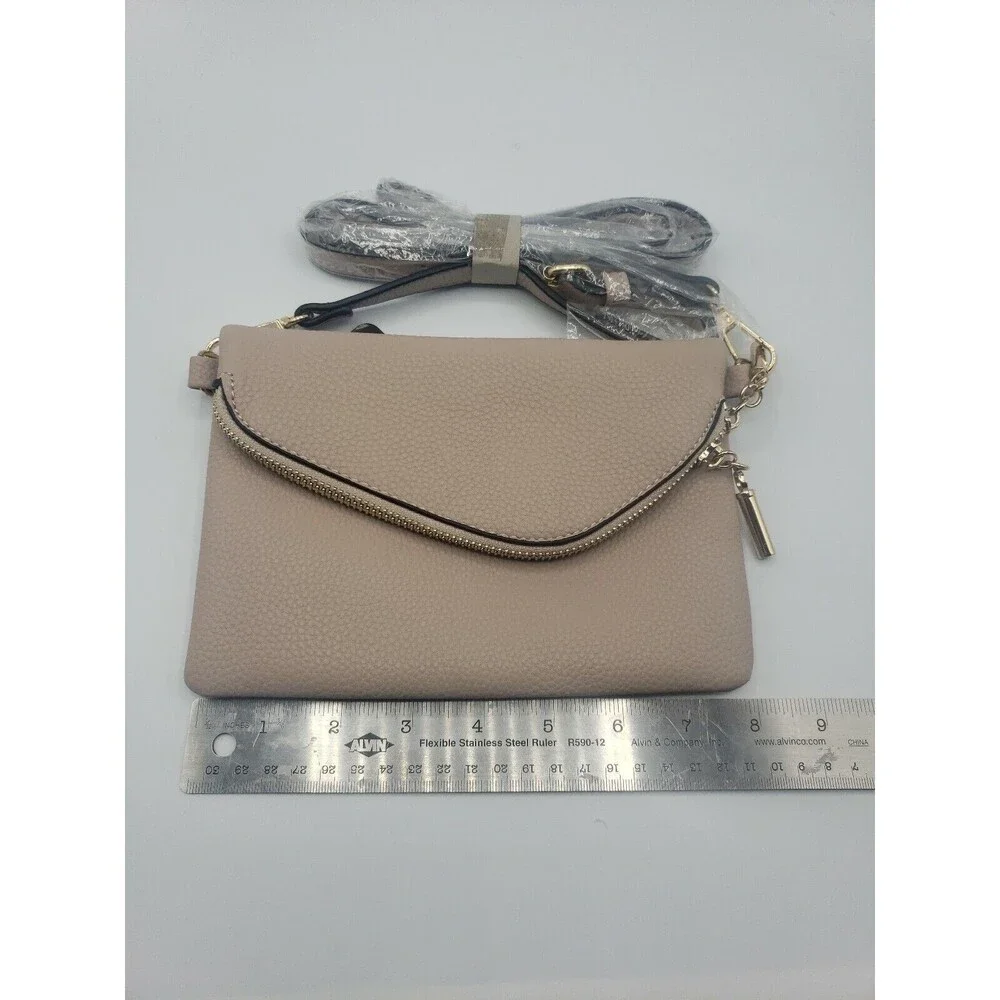 MIA K PINK CROSSBODY MAUVE‎ PURSE GOLD TONE ACCENTS